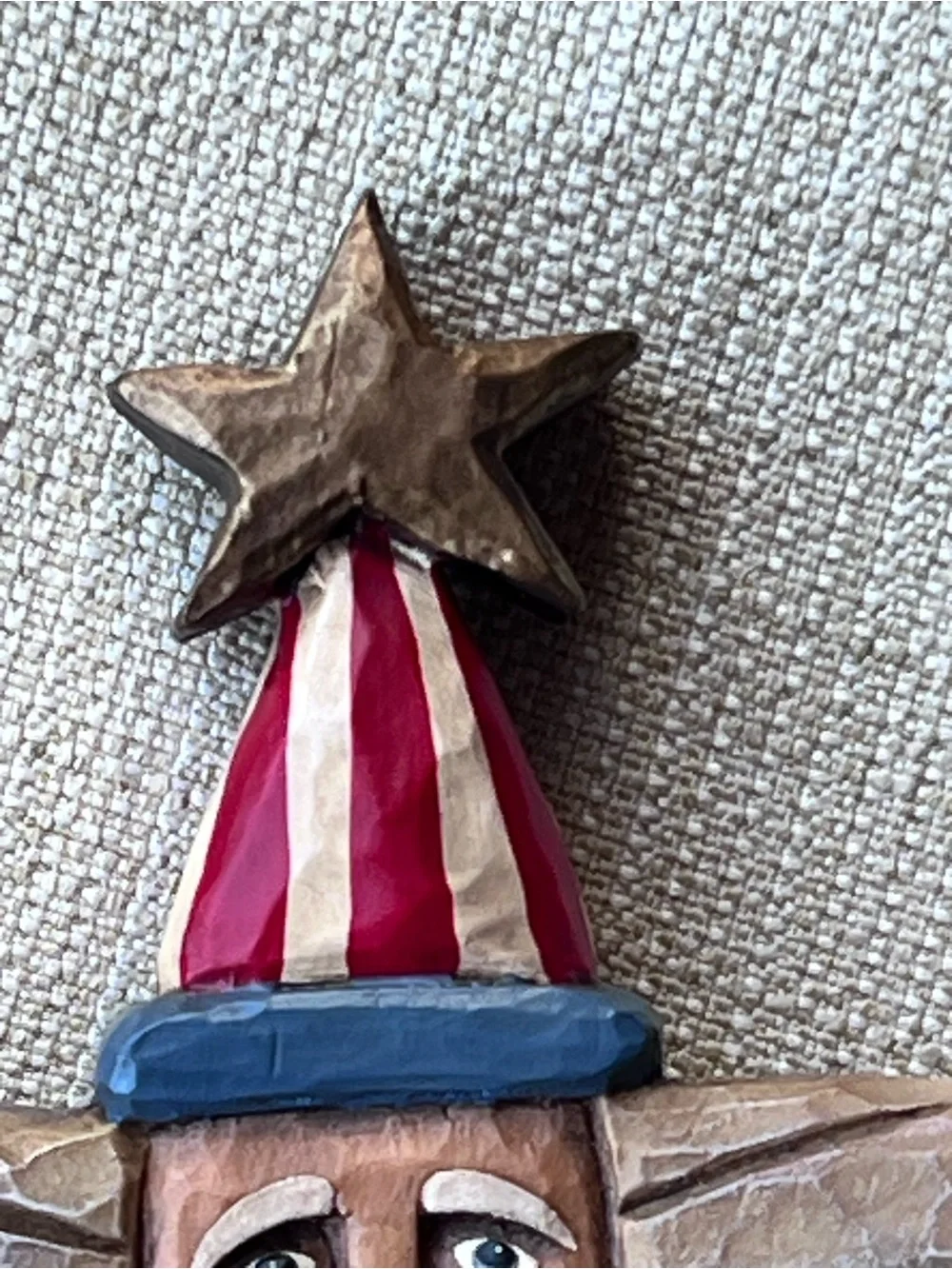RARE Lori Miller USA Santa Christmas Holiday American Flag 250 Folk Art Collect